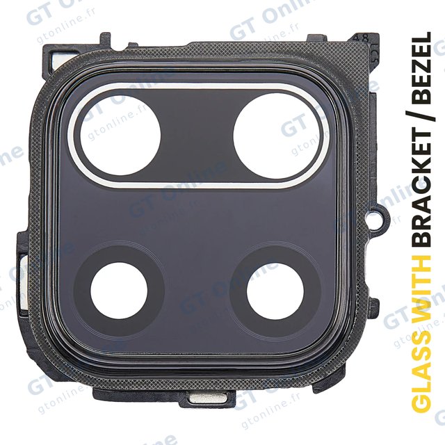 Lentille de caméra arrière avec support et anneau pour Xiaomi Redmi Note 9S (toutes couleurs)