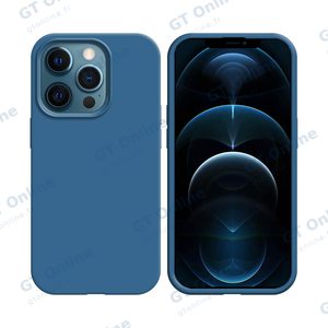 Coque Silicone Compatible pour Apple iPhone 12/iPhone 12 Pro (#20) Bleu Marine