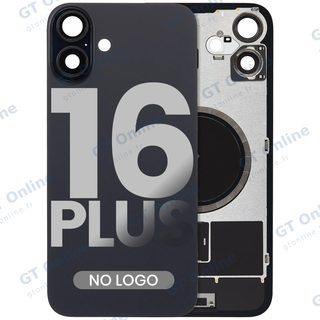 Vitre arrière pour Apple iPhone 16 Plus (sans logo, compatible, noir)