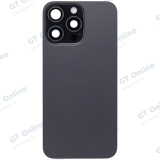 Vitre arrière avec MagSafe, NFC et nappe flash pour Apple iPhone 15 Pro Max (origine d'occasion — grade A, titane noir) — vue 1