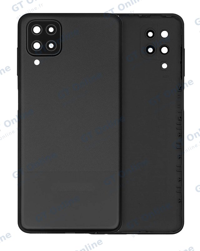 Vitre arrière pour Samsung Galaxy A12 (A125 / 2020) (pack service origine, noir)