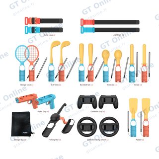 Kit de sport 24 pcs pour Nintendo Switch 2 DOBE TNS-5113