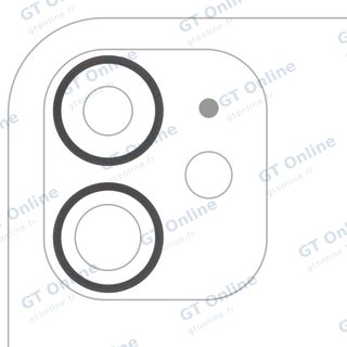 Anneau de contour de caméra arrière pour Apple iPhone 11 / 12 / 12 Mini (noir, lot de 2, lot de 10)