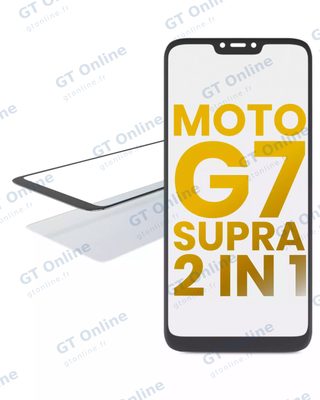 Vitre d’écran avec OCA pour Motorola Moto G7 Supra (XT1955-5 / 2019)