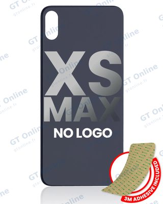 Vitre arrière pour Apple iPhone XS Max (No Logo / Large Camera Hole, gris sidéral)
