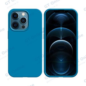 Coque Silicone Compatible pour Apple iPhone 12 Pro Max (#16) Bleu Ciel