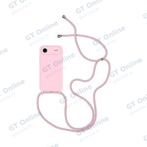 Coque Silicone avec Cordon Apple iPhone Air (#02) Rose