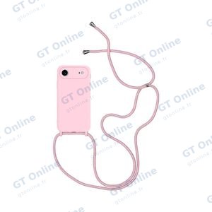 Coque Silicone avec Cordon Apple iPhone Air (#02) Rose