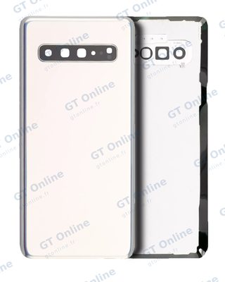Vitre arrière pour Samsung Galaxy S10 5G (pack service origine, argent Crown)