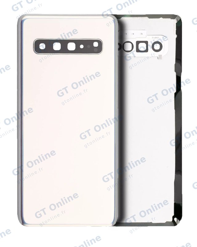 Vitre arrière pour Samsung Galaxy S10 5G (pack service origine, Crown Silver)