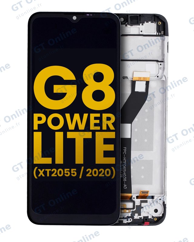 Écran pour Motorola Moto G8 Power Lite (XT2055 / 2020) (reconditionné, noir)