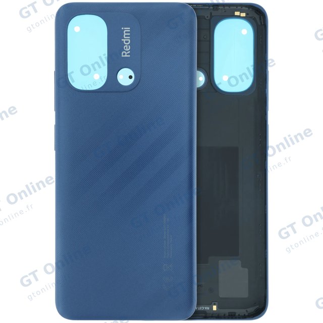Vitre arrière pour Xiaomi Redmi 12C (pack service origine, Ocean Blue)