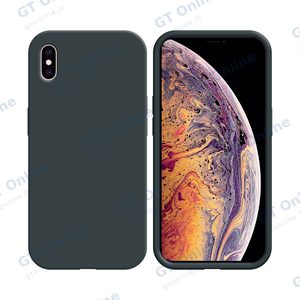Coque Silicone Compatible pour Apple iPhone X/iPhone XS (#18) Noir