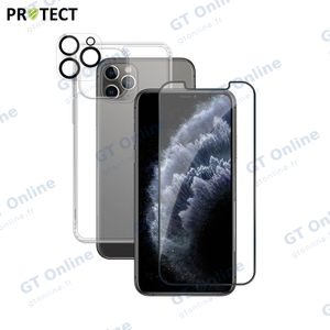 Pack de Protection Coque + Protection Lentille + Verre Trempé PROTECT pour Apple iPhone 11 Pro Transparent
