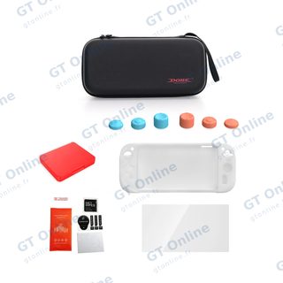 Kit 10 pièces pour Nintendo Switch 2 (housse, film, coque silicone, boîtier de jeux, capuchons) DOBE TNS-5111 — noir