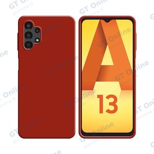 Coque Silicone Compatible pour Samsung Galaxy A13 4G A135 (#1) Rouge