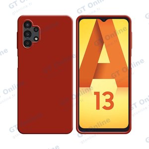 Coque Silicone Compatible pour Samsung Galaxy A13 4G A135 (#1) Rouge