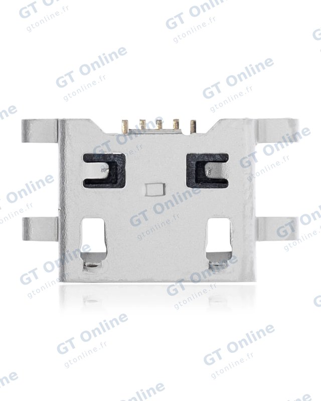 Connecteur de charge à souder — format Micro B, 5 broches, 4 points de fixation (C085)
