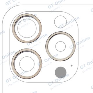 Anneau de contour de caméra arrière pour Apple iPhone 15 Pro (titane naturel, lot de 3)