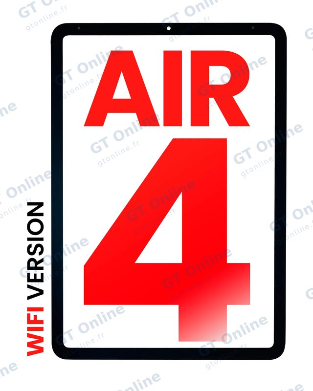 Vitre d’écran pour Apple iPad Air 4 / 5 (Glass Separation Required, compatible premium, WiFi / Cellular, toutes couleurs)
