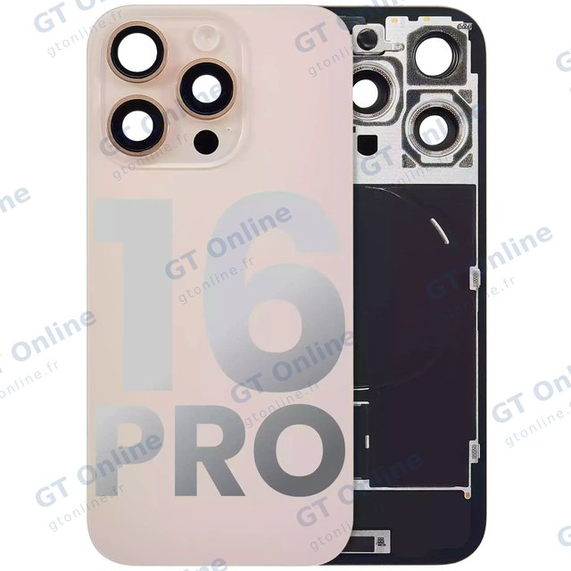 Vitre arrière pour Apple iPhone 16 Pro (origine d'occasion — grade A, titane sable)