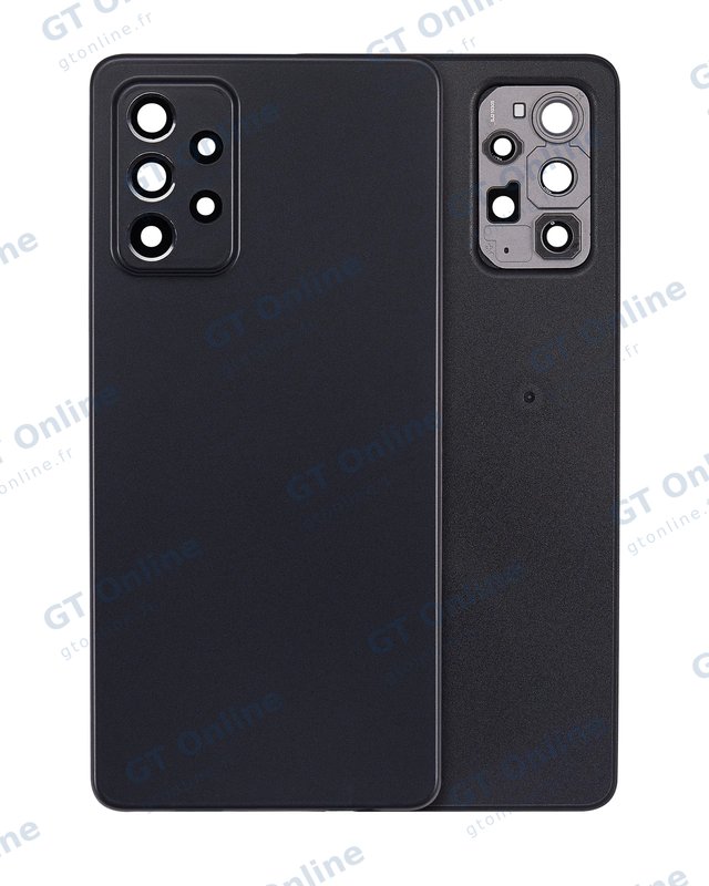 Vitre arrière pour Samsung Galaxy A72 (A725 / 2021) (compatible premium, Awesome Black)