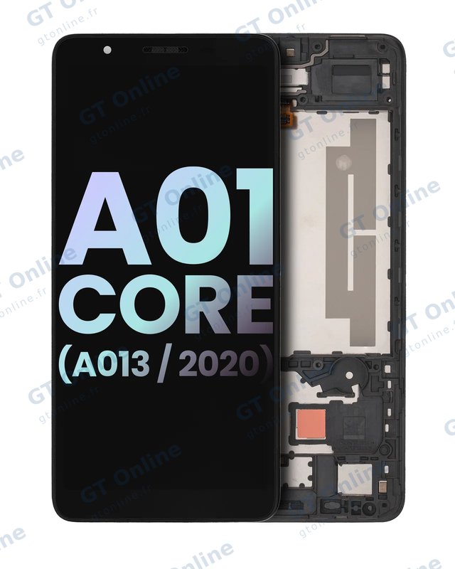 Écran LCD avec châssis pour Samsung Galaxy A01 Core (A013 / 2020) (pack service origine, toutes couleurs)