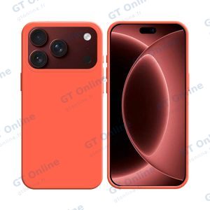 Coque Silicone Compatible pour Apple iPhone 17 Pro Max/iPhone 18 Pro Max #13 Orange