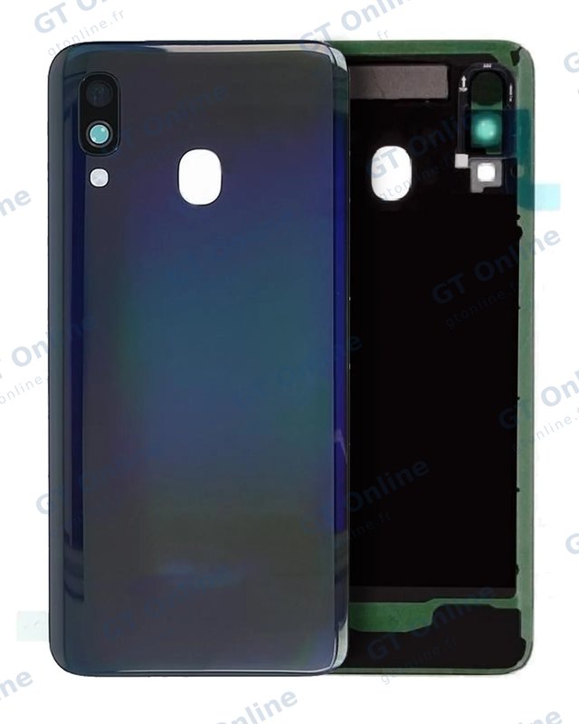 Vitre arrière pour Samsung Galaxy A40 (A405 /2019) (pack service origine, noir)