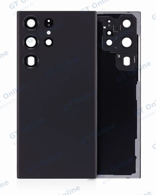 Vitre arrière pour Samsung Galaxy S23 Ultra 5G (sans logo, compatible premium, noir fantôme)