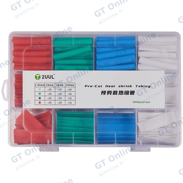 Gaines thermorétractables prédécoupées 2UUL (jeu de 200 pièces)