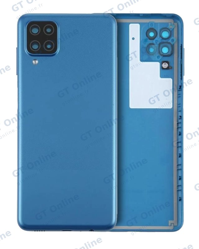 Vitre arrière pour Samsung Galaxy A12 (A125 / 2020) (pack service origine, bleu)