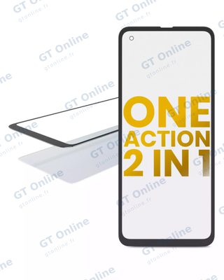 Vitre d’écran avec OCA pour Motorola One Action (XT2013 / 2019)