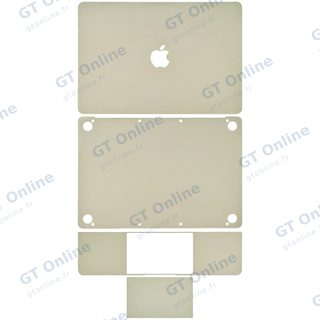 Kit de films de protection 4 en 1 pour MacBook 12" A1534 (2015-2017) (or)