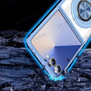 Coque de Protection Magnétique avec Bague 360° Z-FL3 Samsung Galaxy Z Flip 8 F776 Bleu — vue 5