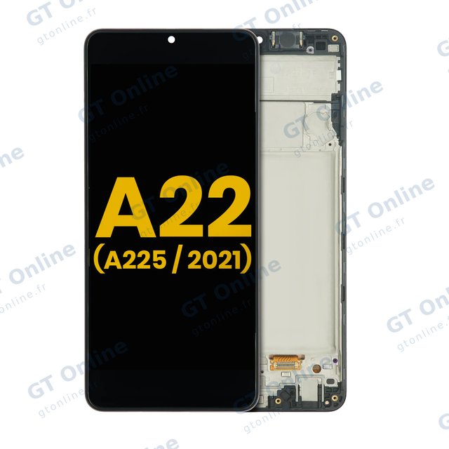 Écran OLED avec châssis pour Samsung Galaxy A22 4G (A225 / 2021) (reconditionné, toutes couleurs)