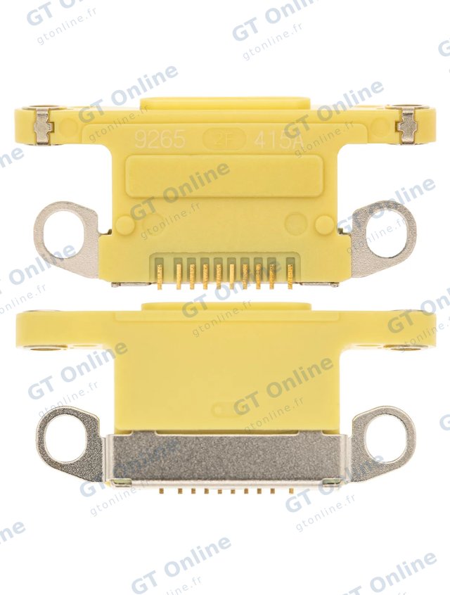 Connecteur de charge nu à souder pour Apple iPhone 11 (jaune, lot de 10)