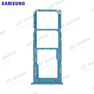 Tiroir SIM Original Samsung Galaxy A12 A125/Galaxy A12 Nacho A127 GH98-46124C Bleu