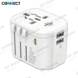 Adaptateur Secteur Universel CONNECT MC-CUB20W 20W 4 en 1 Blanc