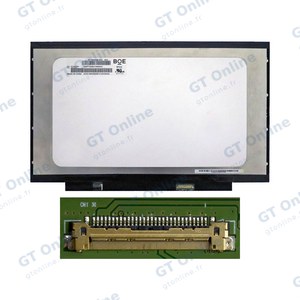 Dalle Ordinateur Portable 14.0" Slim HD (1366x768) LCD 60Hz, eDP 30pin Droite 19mm, sans Fixation ~315mm