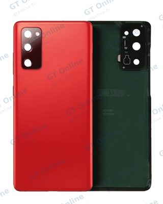 Vitre arrière pour Samsung Galaxy S20 FE (pack service origine, rouge Cloud)