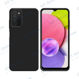 Coque Silicone Compatible pour Samsung Galaxy A03s A037 (#3) Noir