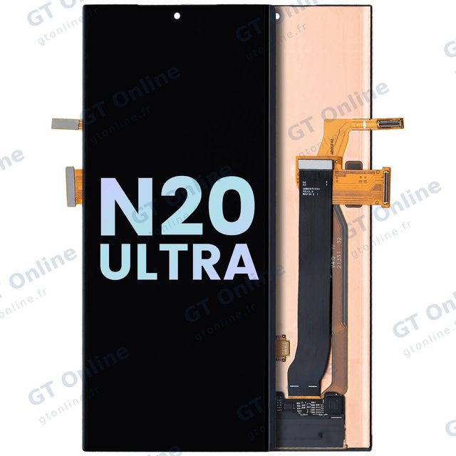 Écran OLED sans châssis pour Samsung Galaxy Note 20 Ultra 5G (pack service origine, toutes couleurs)