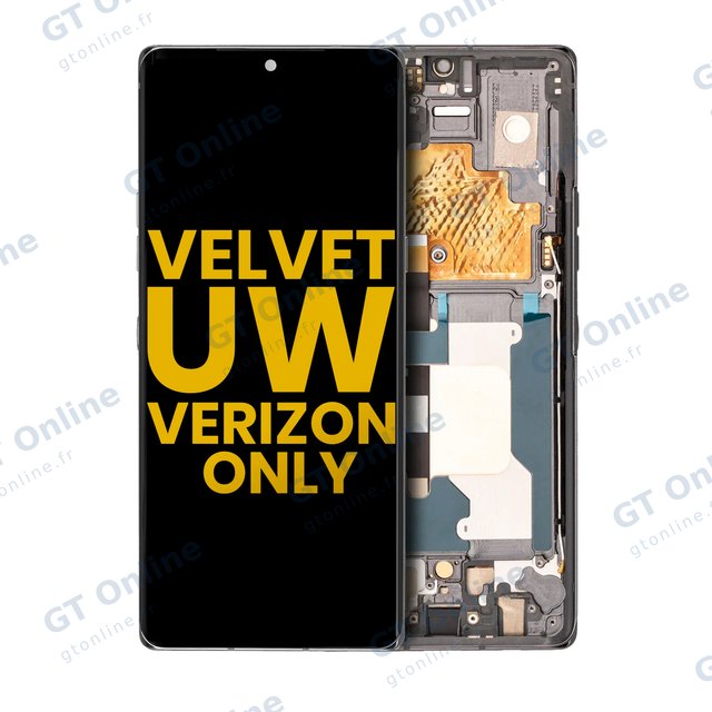Écran OLED avec châssis pour LG Velvet 5G (Verizon 5G UW Frame Only) (reconditionné, gris)