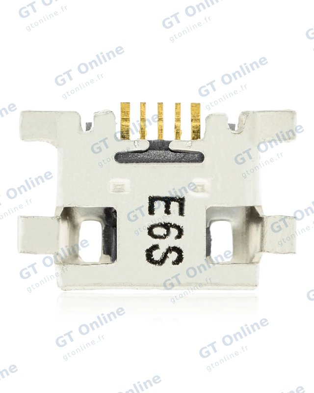 Connecteur de charge à souder — format Micro B, 5 broches, 4 points de fixation (C395)