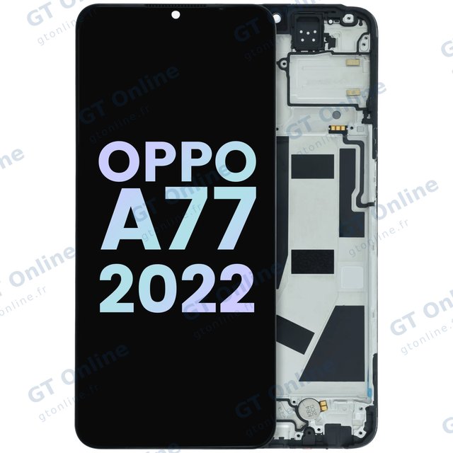 Écran LCD avec châssis pour Oppo A77 5G (2022) (origine, toutes couleurs)