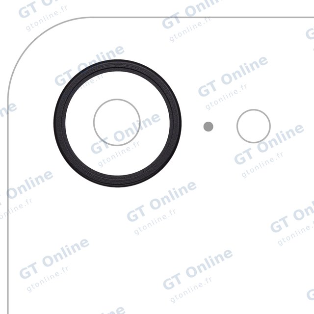 Anneau de contour de caméra arrière pour Apple iPhone 16e / 17e (noir, lot de 10)