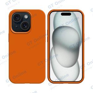 Coque Silicone Compatible pour Apple iPhone 15 Plus (#13) Orange