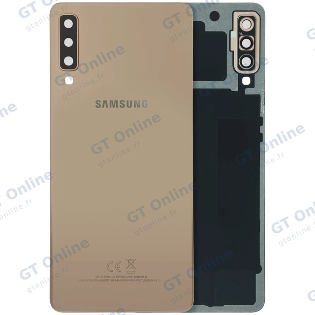 Vitre arrière pour Samsung Galaxy A7 (A750 / 2018) (pack service origine, or)