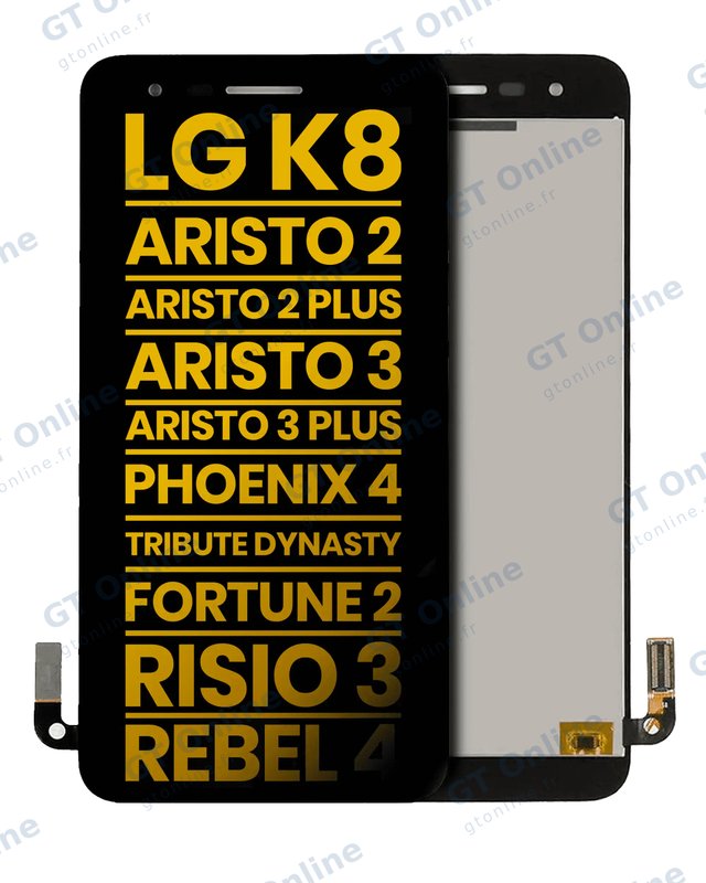 Écran pour LG K8 (X210 / 2018) / Aristo 2 / Aristo 2 Plus / Aristo 3 / Aristo 3 Plus / Phoenix 4 / Tribute Dynasty / Empire / Fortune 2 / Risio 3 / Rebel 4 (reconditionné, noir)